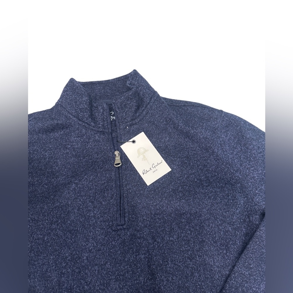 Robert Graham‎ KENWOOD LONG SLEEVE SWEATER Navy Size S NWT 178$ - Picture 2 of 7